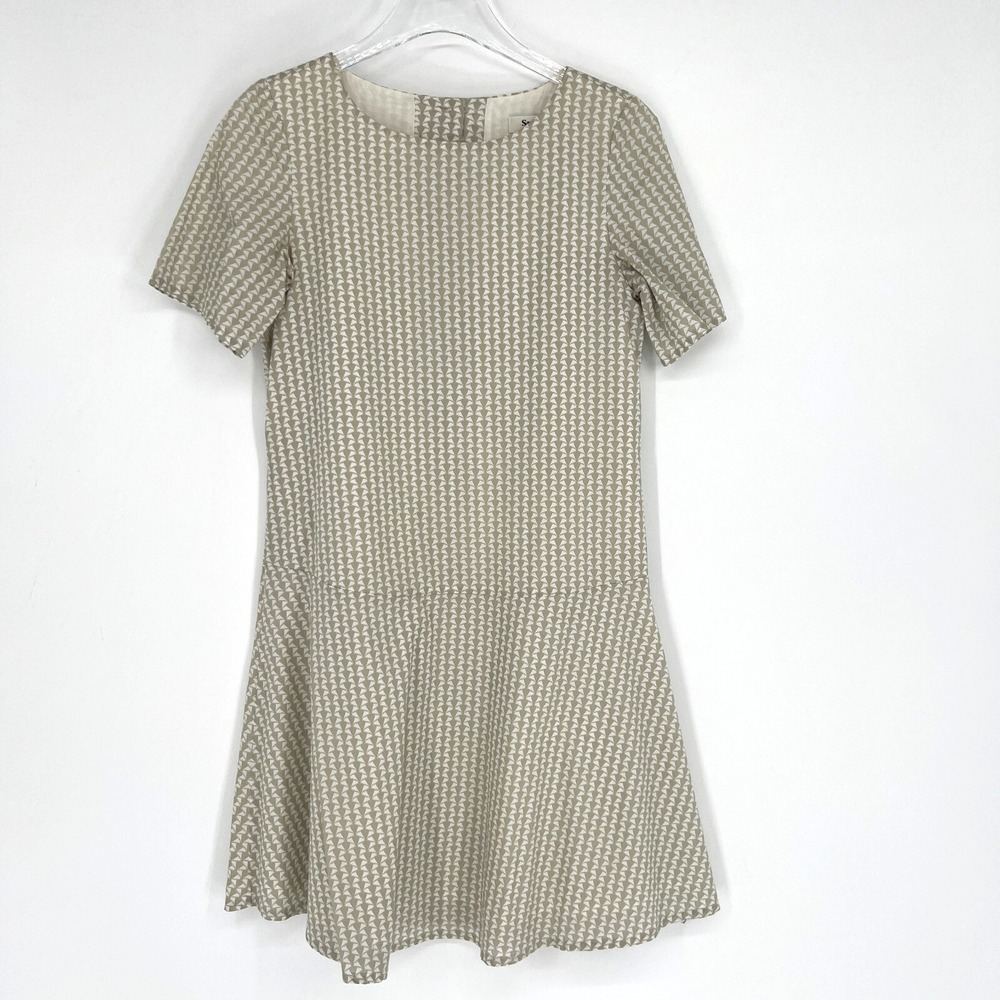 Samuji Dress Womens 2‎ FR 34 Mini Tunic Geometric Lagenlook Oversized Boxy